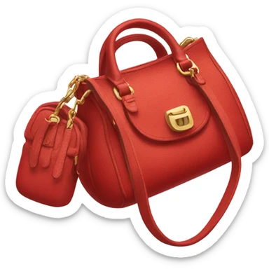 Red Coach purse  sticker