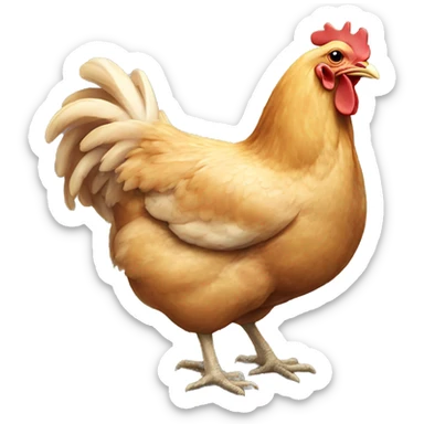 Chicken eating chicken sticker