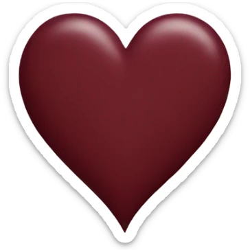 Maroon heart  sticker