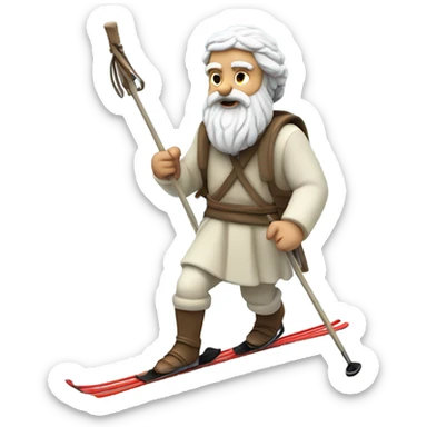 Socrates on skis sticker