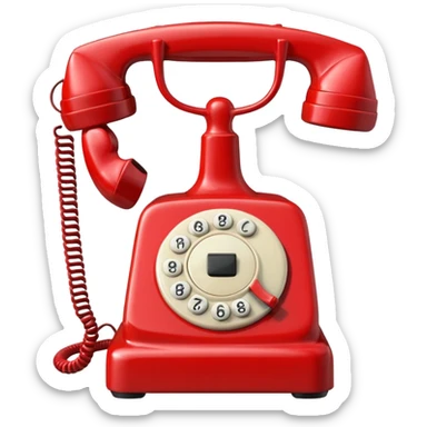 telephone red call sticker