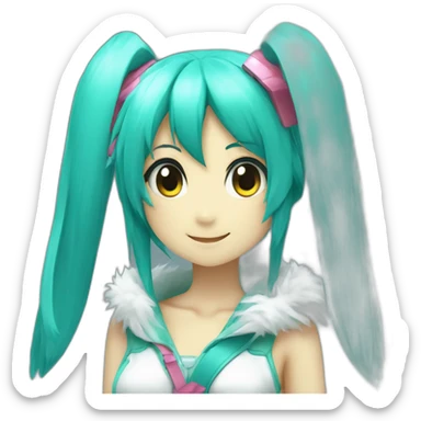hatsune miku becomes a furry sticker