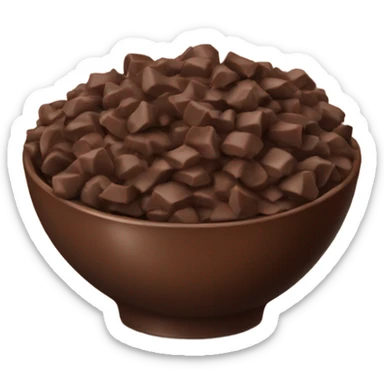 Bowl full of chocolate chips  sticker