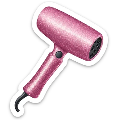 sparkly curling iron  sticker