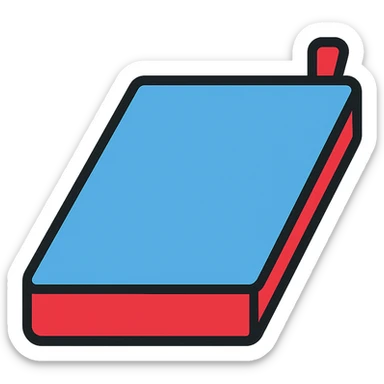 color outline icon of a crash mat with clean lines sticker