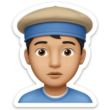  Fait un jeune indien pas trop beau avec un léger surprise un double menton et une casquette sur la tete sticker