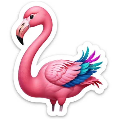  Snake flamingo sticker