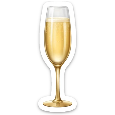 champagne glass tower sticker