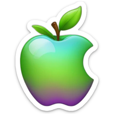 Apple logo in 2050 sticker
