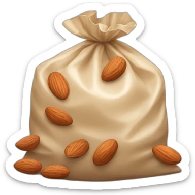 Plastic Bag of 2 almonds sticker