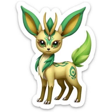 Colorful Exotic Meloetta-Leafeon-Terrakion-Virizion-Venom-Stitch-Fakémon-creature-hybrid sticker