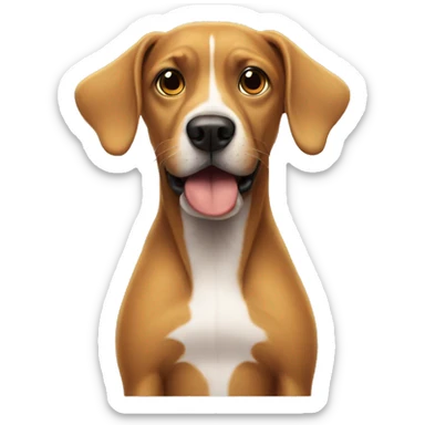 Dog with his mind blown sticker