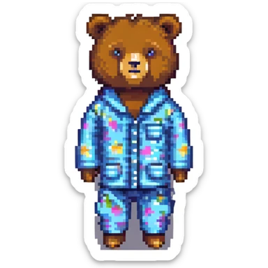 bear in pajamas sticker