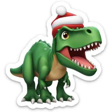 Christmas Tyrannosaurus Rex sticker