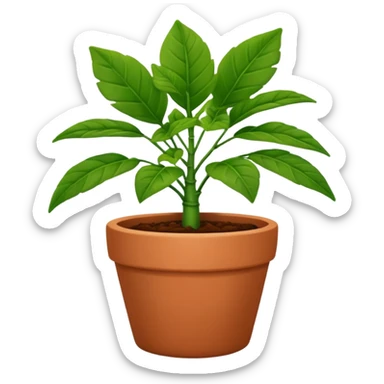 plant in pot sticker