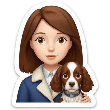 Springer spaniel girl sticker