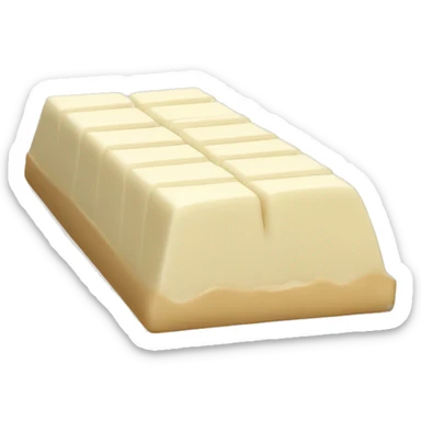 White chocolate bar sticker