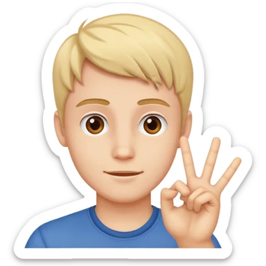 Un jeune homme qui fait le signe jul sticker