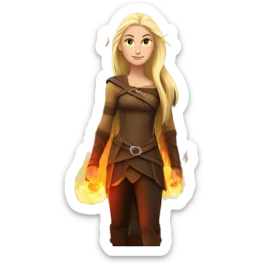 Aelin Galathynius with fire sticker