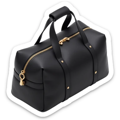 luxe black duffel bag sticker