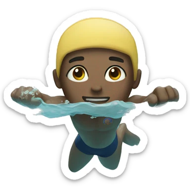 swimming sticker