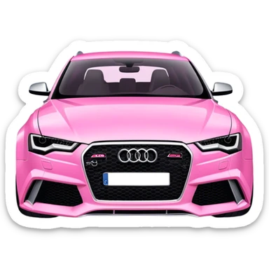 Pink Audi rs6  sticker
