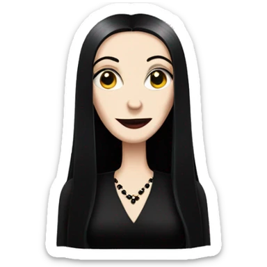 morticia addams sticker