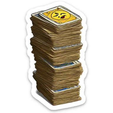 Tarot card stack sticker