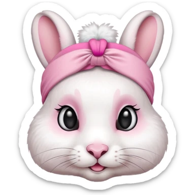 Rabbit with  head band  sticker