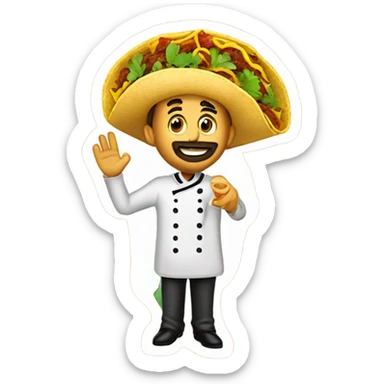 Make a Al pastor taco with cebolla y cilantro  sticker