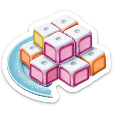 Turkish delight on plate sticker