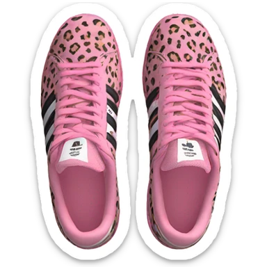 Adidas pink cheetah print shoes sticker