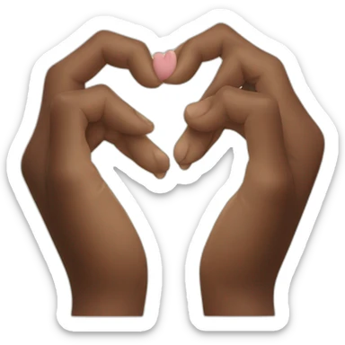 hands forming a heart sticker