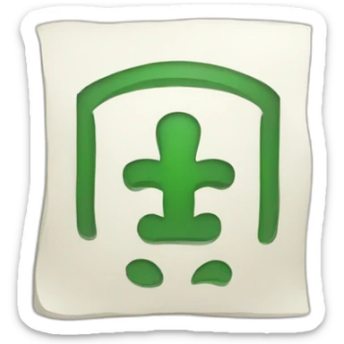 korean letter fortune telling symbol sticker