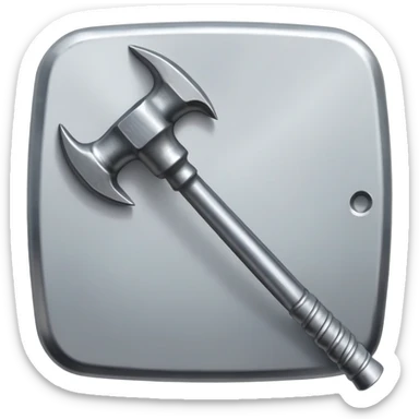 wall nail with flattened head and bent shaft, looks hammered sticker