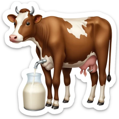 Cow milking sticker