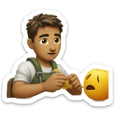 Iroman apuntando con el dedo sticker