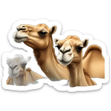 Camels on a jacuzzi sticker