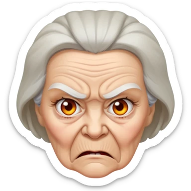 angry old lady sticker