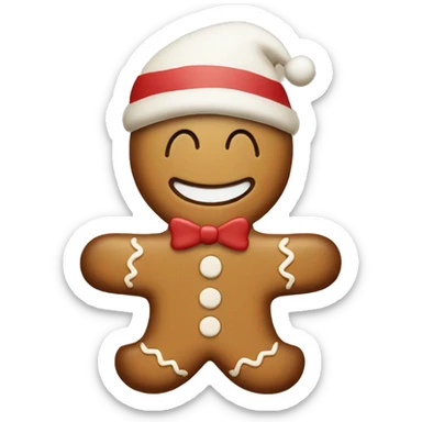 Beige Christmas gingerbread  sticker