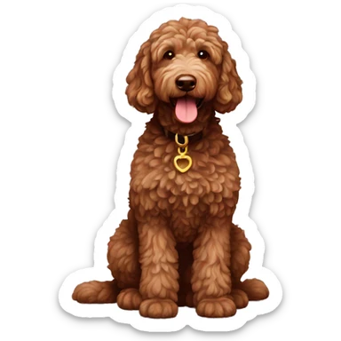 Chocolate golden doodle sticker
