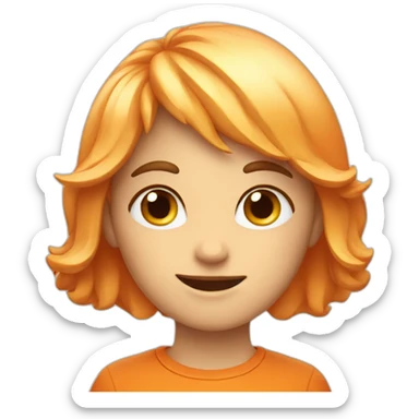 1 apple and 1 orange side by side sticker