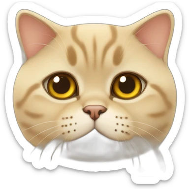 golden british shorthair sticker