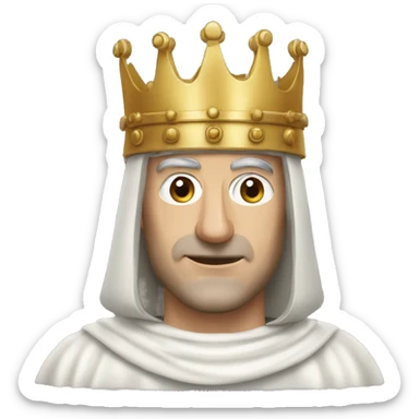 King baldwin IV avec son masque métallique qui baisse la tête  sticker