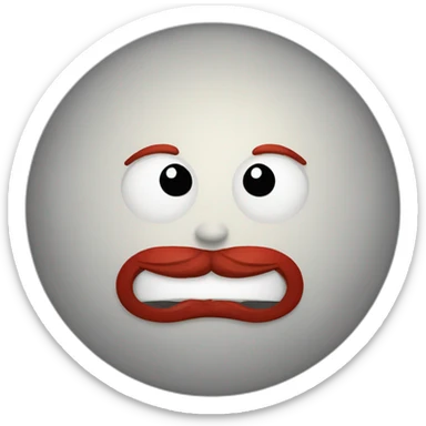 Full Moon with red beard sticker