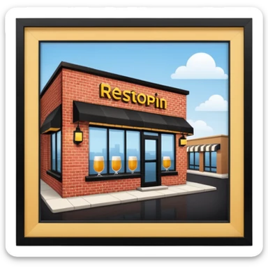 restaurant por fuera sticker