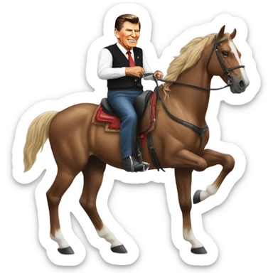 Ronald Reagan on a horse by In-N-Out  sticker