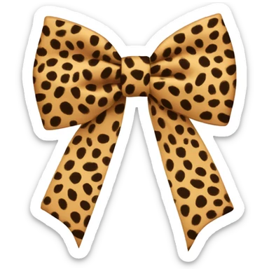 Cheetah print bow sticker