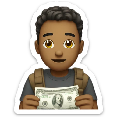 asking for money sticker