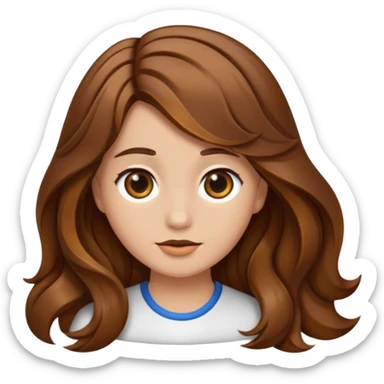 a strand of brown hair sticker